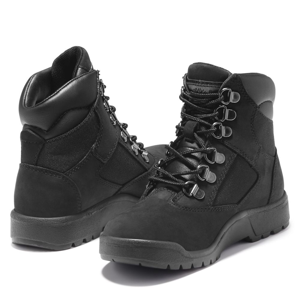 Bototos Timberland Niños 6-Inch Youth Mixed-Media Field Negras - Chile AWT-971280